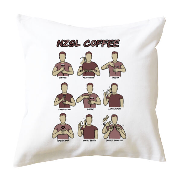 NZSL Coffee - Cushion Cover Thumbnail